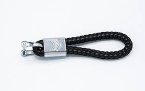 Шкіряний автомобільний брелок Citroen чорний