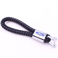 Шкіряний автомобільний брелок Ford чорний