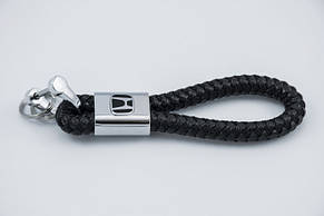 Шкіряний автомобільний брелок Honda чорний