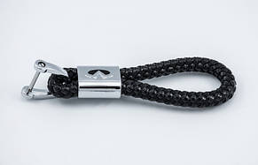 Шкіряний автомобільний брелок Infinity чорний