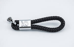 Шкіряний автомобільний брелок  Peugeot чорний