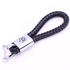 Шкіряний автомобільний брелок Volkswagen чорний