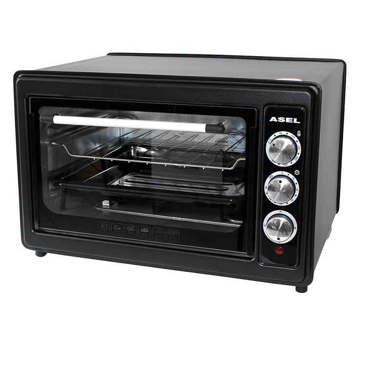 Духовка настільна електрична Asel AF 33-23 (обсяг 33 літра) чорна, фото 1