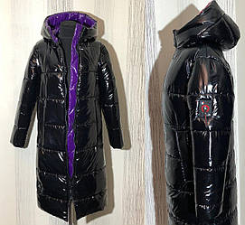 Довга зимова куртка жіноча блискуча інтернет магазин розмір 42-50