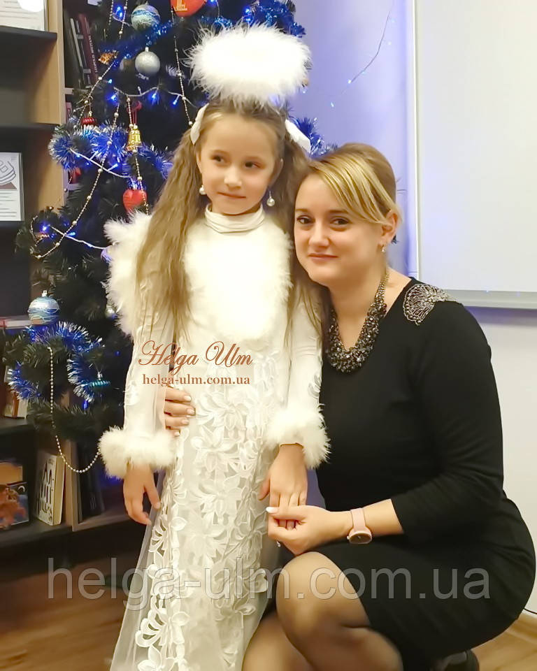 Карнавальний костюм "Ангел", "Зима" для дівчинки. Прокат по Україні