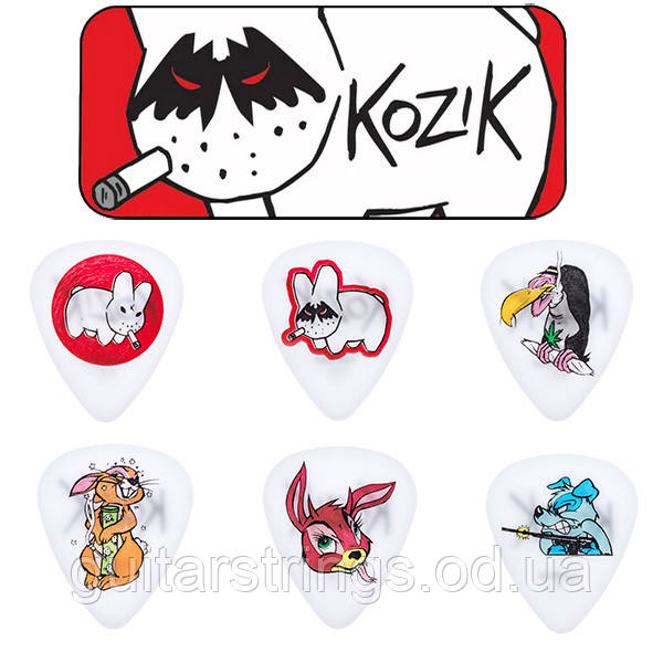 Набір медіаторів Dunlop BL109T073 Frank Kozik Signature Medium 0.73 mm 6 pcs, фото 1