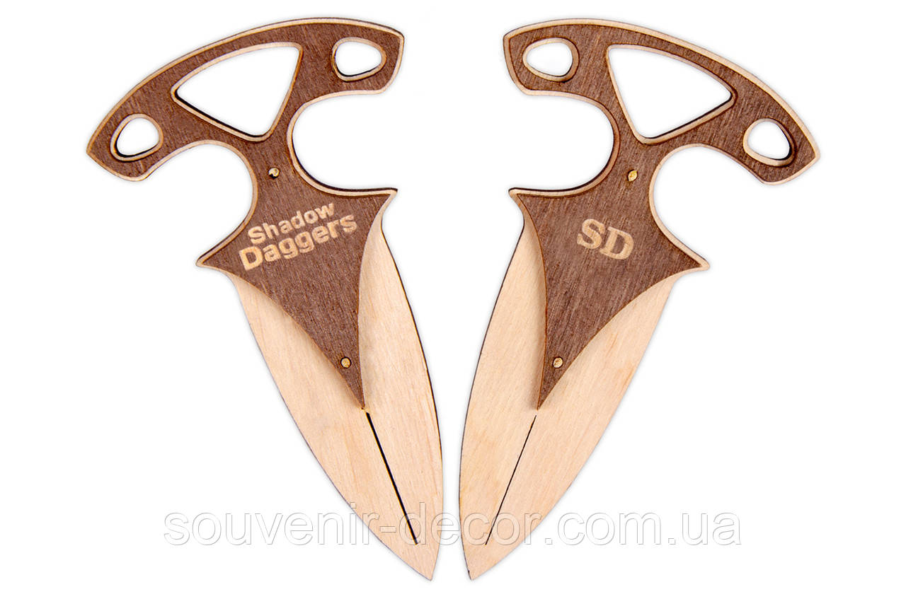 Дерев'яні Дитячі Ножі тичковi CS GO (Shadow daggers), іграшкова зброя, фото 1