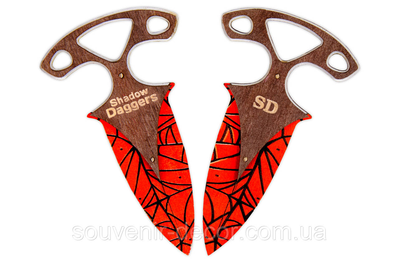 Дерев'яні Дитячі Ножі Тичковi CS GO CRIMSON WEB, іграшкова зброя, фото 1