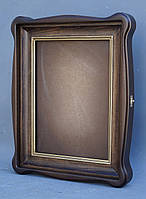 Фігурний кіот для ікони з внутрішньою дерев'яною рамою., фото 3