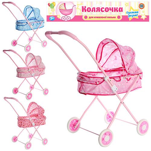 Коляска для ляльок складана з кошиком 882, фото 1