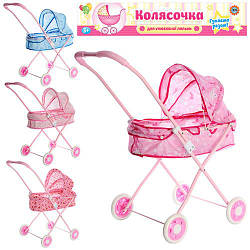 Коляска для ляльок складана з кошиком 882