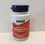Витамин D3 Now Vitamin D3 2000iu 120 softgels, фото 3