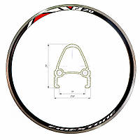 Обід 28" Al 36H 14G двост. СNC ED HLQC-04 під V-br