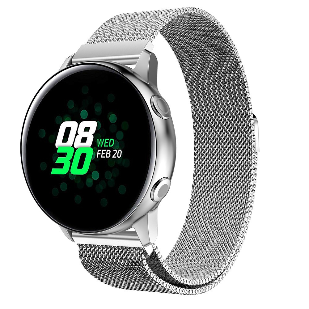 Браслет металевий SK Milanese для Samsung Xiaomi Huawei Garmin Suunto 20mm Silver