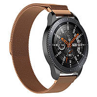 Браслет металлический SK Milanese для Samsung Xiaomi Huawei Garmin Fitbit 22mm Rose Gold