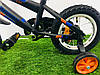 Дитячий Двоколісний Велосипед Azimut Stitch 12 Дюймів Сіро-Синій, фото 10