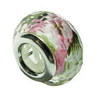 Намистина Шарм Граненна Півонія, Колір Втулки Срібло, Намистини для Браслетів, Матеріали для Виготовлення Прикрас, фото 3