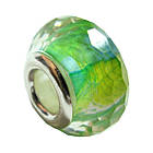 Намистина Шарм Рондель Гранена Листя, Фурнітура на Біжутерію, Намистини Скляні для Браслетів Шнур Паракорд, фото 4