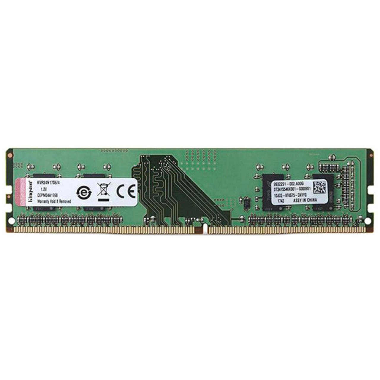☀Оперативна пам'ять Kingston DDR4 4GB/2400 ValueRAM (KVR24N17S6/4) для настільних ПК 2 шт.