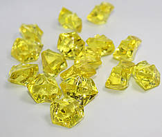 Штучний лід жовтий. Розмір 19-24 мм