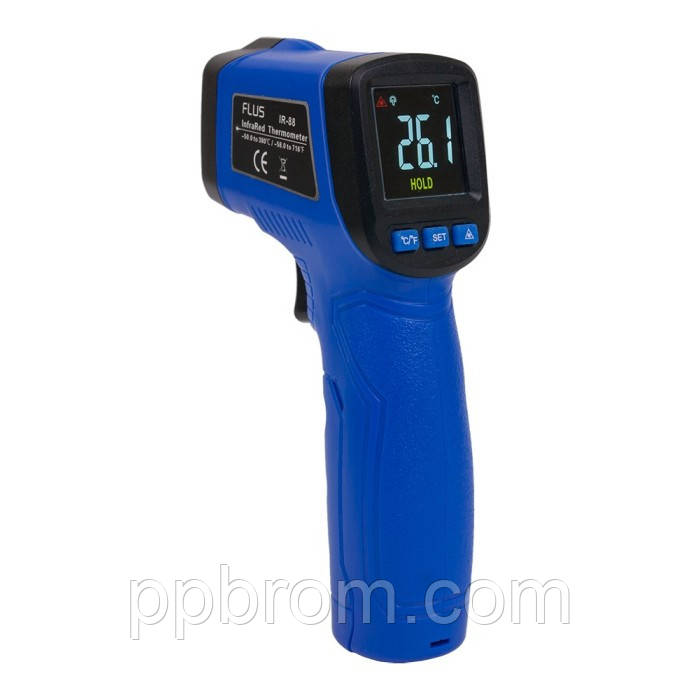 Інфрачервоний пірометр Flus IR-88 (-50...380°C, 13:1, 0.1-1), фото 1