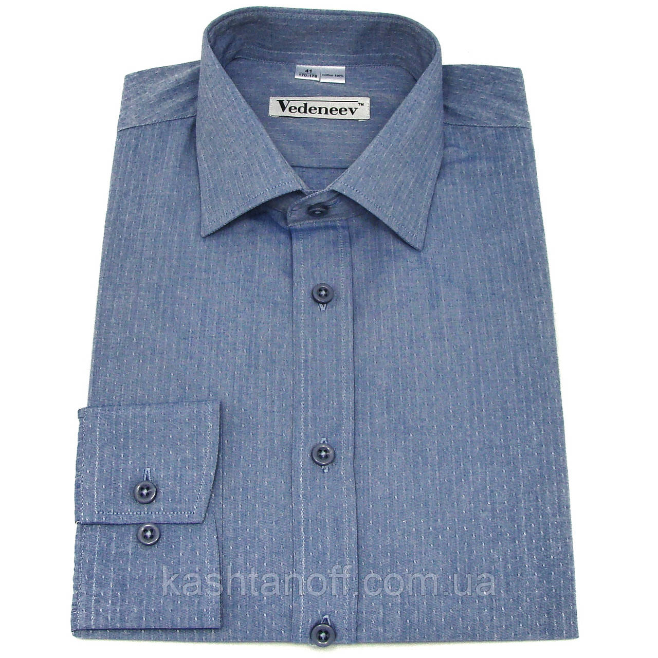 Чоловіча сорочка блакитного кольору з малюнком, фото 1