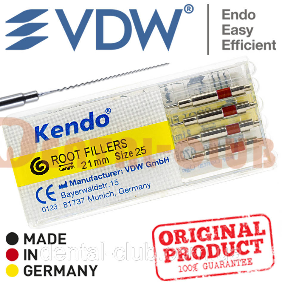 Каналонаповнювачі Кендо, Kendo Root Filler (VDW) фасовані в касету по 4 шт.