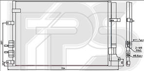 Радіатор кондиціонера Alfa Romeo 159 (07-12) (AVA)