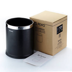 Кошик для сміття 10 л без кришки Rixo Solido WB103B відро для сміття нержавіюча сталь, фото 4
