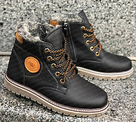 Зимові шкіряні черевики для хлопчика, черевики дитячі зимові шкіряні на хлопчика від виробника
