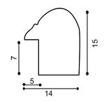 Рамка а4 з пластику - Біла з золотом - з склом, фото 5