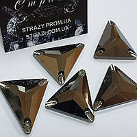 Стрази Lux Трикутник 25*28мм. Hematite