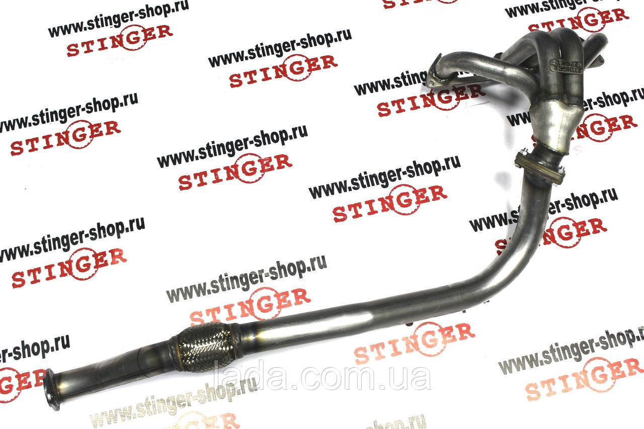 Випускний колектор, павук 4-1 8 клапанний Stinger з гофрою ВАЗ 2101 - ВАЗ 2107