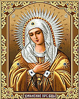 Набор алмазной вышивки (мозаики) икона "Богородица Умиление"
