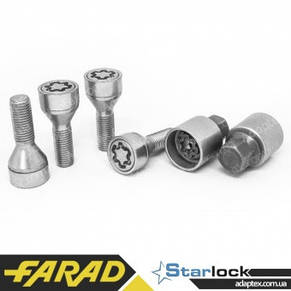 FARAD STARLOCK ⁇ Болти секретки М12х1.5х29 Конус Обертове кільце Ключ 17 (2 ключі), фото 2