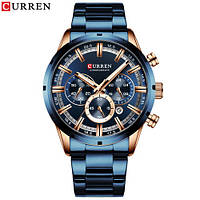 Мужские часы Curren 8355 Blue-Cuprum