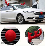 Рога оленя на авто, Рога оленя Рудольфа, Роги оленя на машину, фото 4