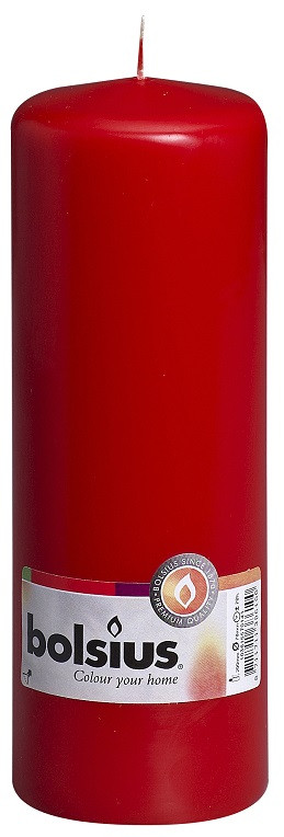 Свічка циліндр червона 20 см (70/200-030Б CZE 86100)