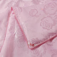 100% silk blanket – шовкова ковдра ручної роботи біле/рожеве 220х240, Зима, Рожевий