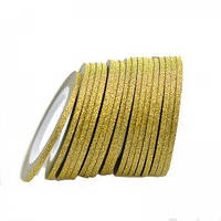 Цукрова стрічка для декору нігтів - Світле золото 2 мм