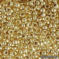 18113 Чеський бісер Preciosa 10 для вишивання золотий срібний позолочений яскравий Бісер