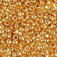 18184 Чеський бісер Preciosa 10 для вишивання золотий срібний позолочений яскравий Бісер