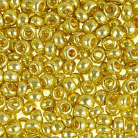 18181 Чеський бісер Preciosa 10 для вишивання золотий срібний позолочений яскравий Бісер