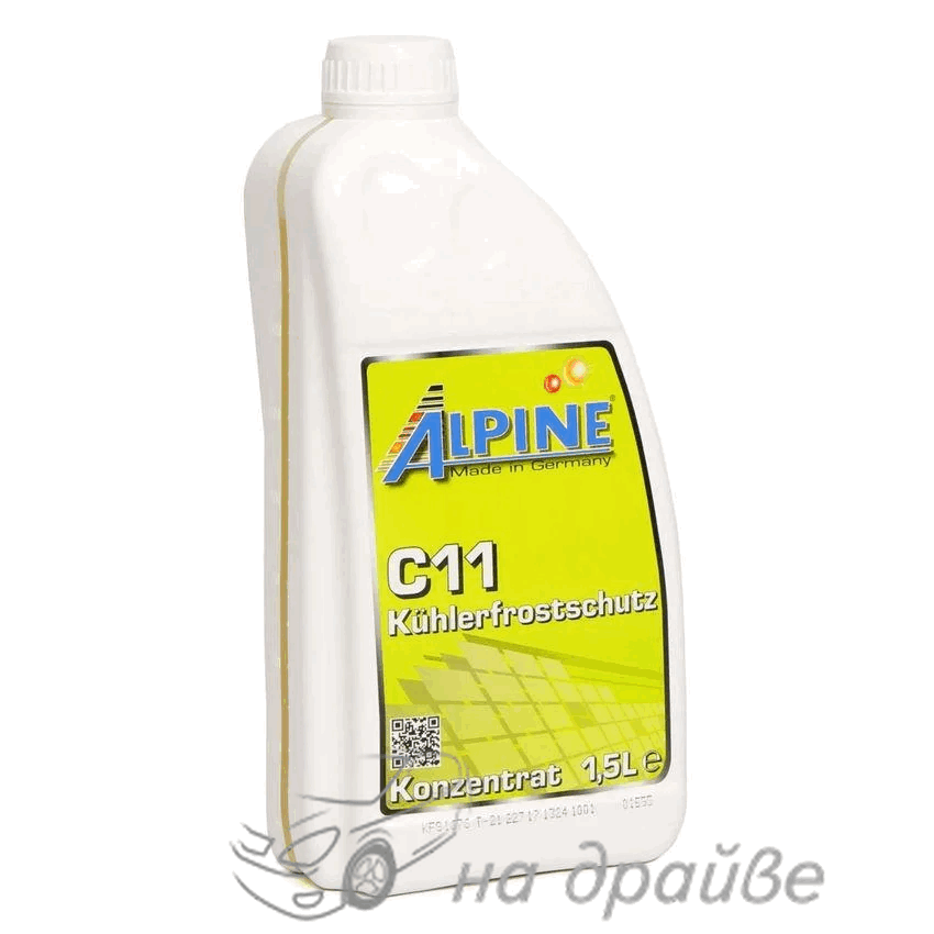 Антифриз -80°C жовтий 1,5 л концентрат ALPINE C11 Кühlerfrostschutz
