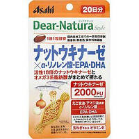 Asahi Dear Natura Наттокиназа 2000FU + DHA EPA+ α-линоленовая + кверцетин 20 капс на 20 дней