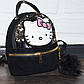 Чорний дитячий рюкзак з паєтками Hello Kitty (Хеллоу Кітті), фото 4