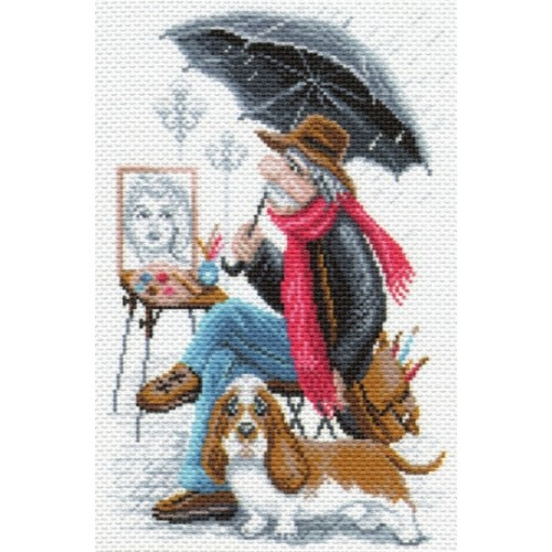 Купить Художник канва для вышивания крестом мулине, цена 90 ₴ — Prom.ua ...