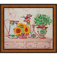Вышивка на кухню бисером, Канва цветы схема натюрморт Натюрморт с подсолнухами