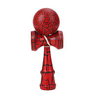 Игрушка KENDAMA (КЕНДАМА) BERYOU OOTDTY (красно-черный) деревянная 18 см