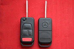 Mercedes ключ викидний 3+1 кнопки корпус Лезо HU64 Без скла